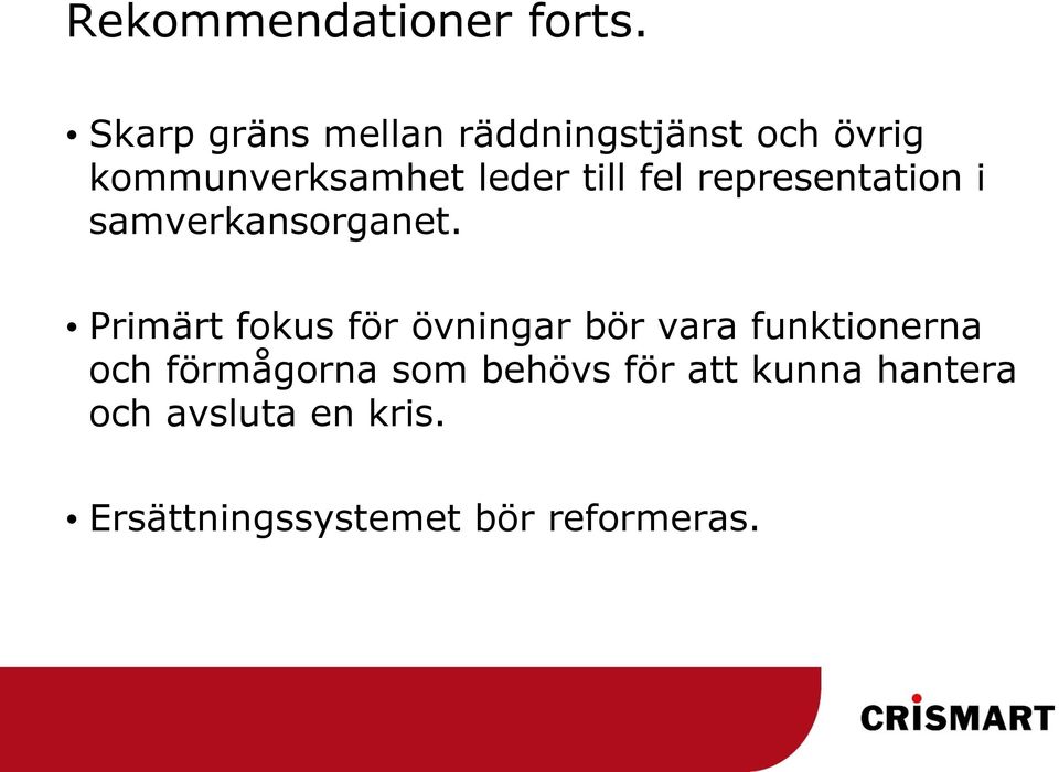 fel representation i samverkansorganet.