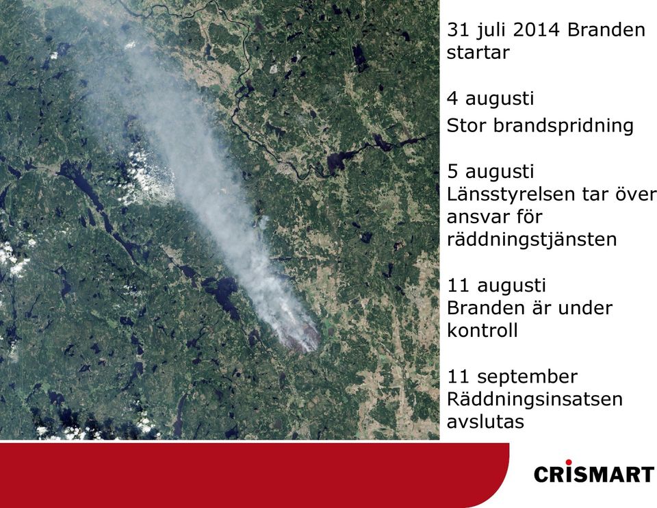 brandspridning 5 augusti Länsstyrelsen tar över