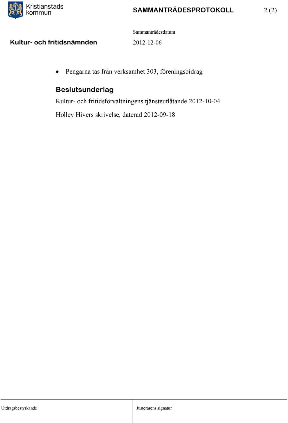 Kultur- och fritidsförvaltningens