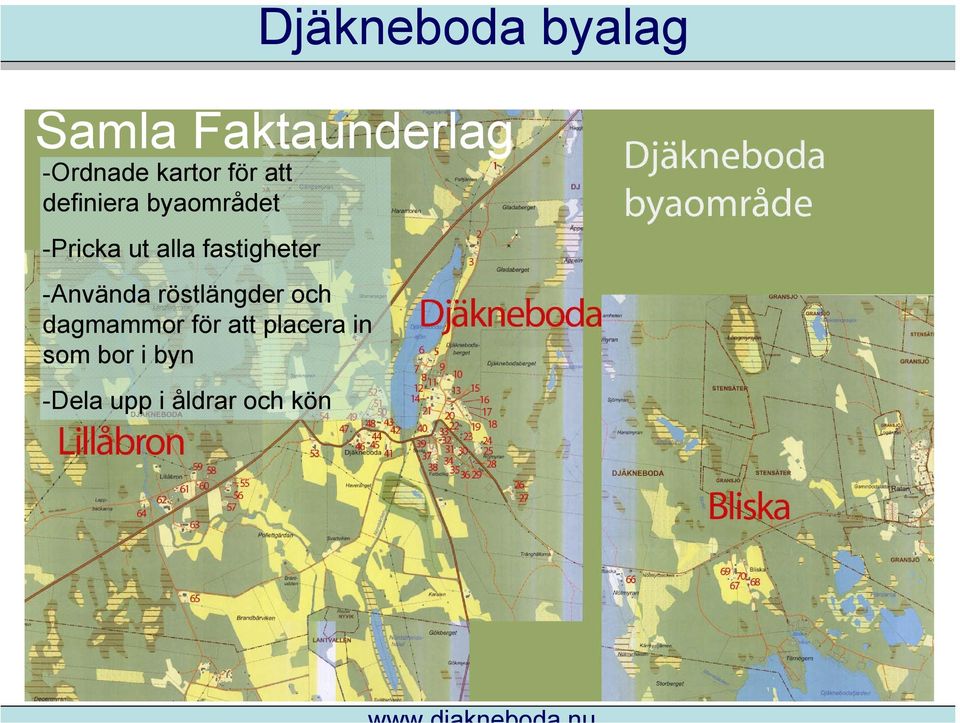 fastigheter -Använda röstlängder och dagmammor