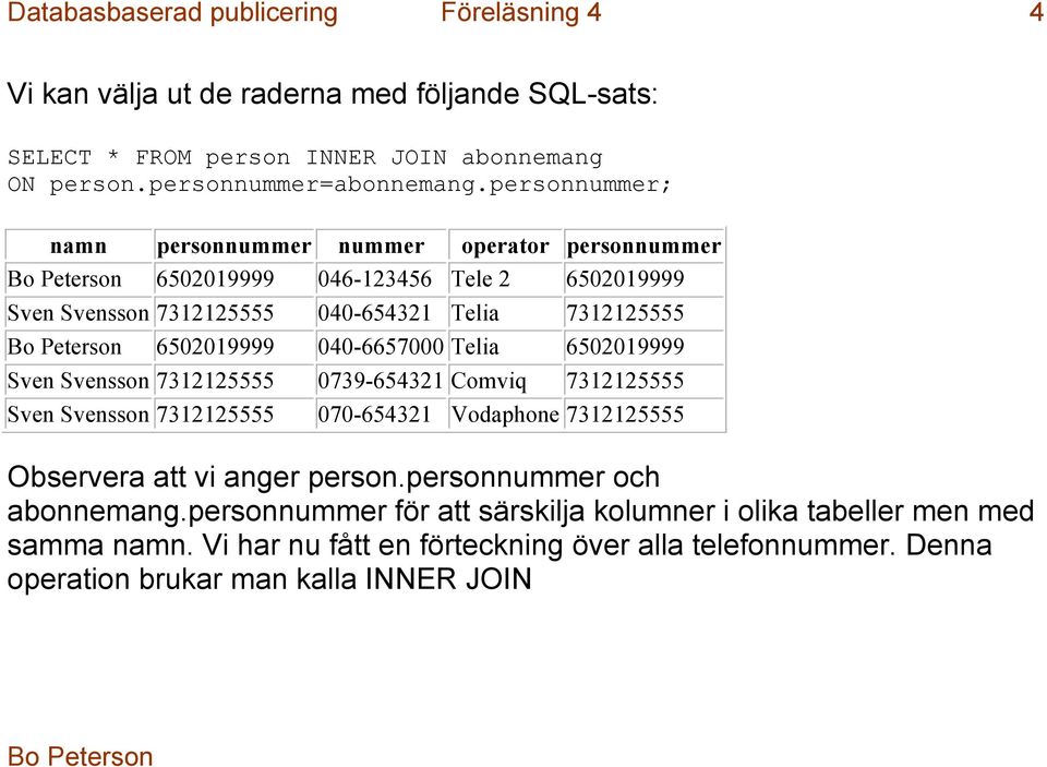 Telia 6502019999 Sven Svensson 7312125555 0739-654321 Comviq 7312125555 Sven Svensson 7312125555 070-654321 Vodaphone 7312125555 Observera att vi anger person.