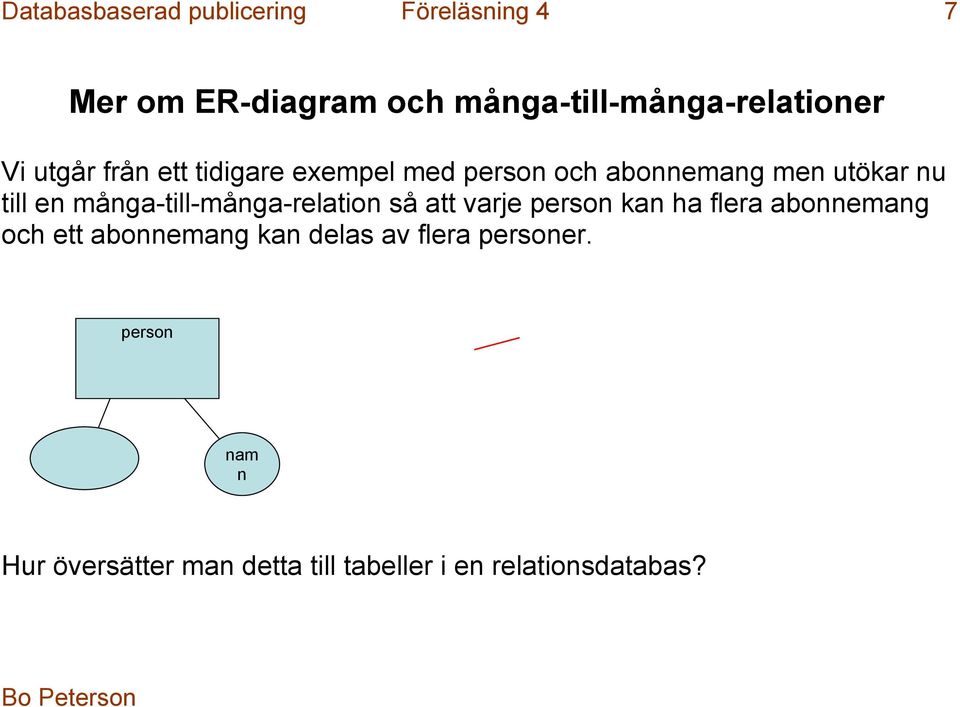 så att varje person kan ha flera abonnemang och ett abonnemang kan delas av flera personer.