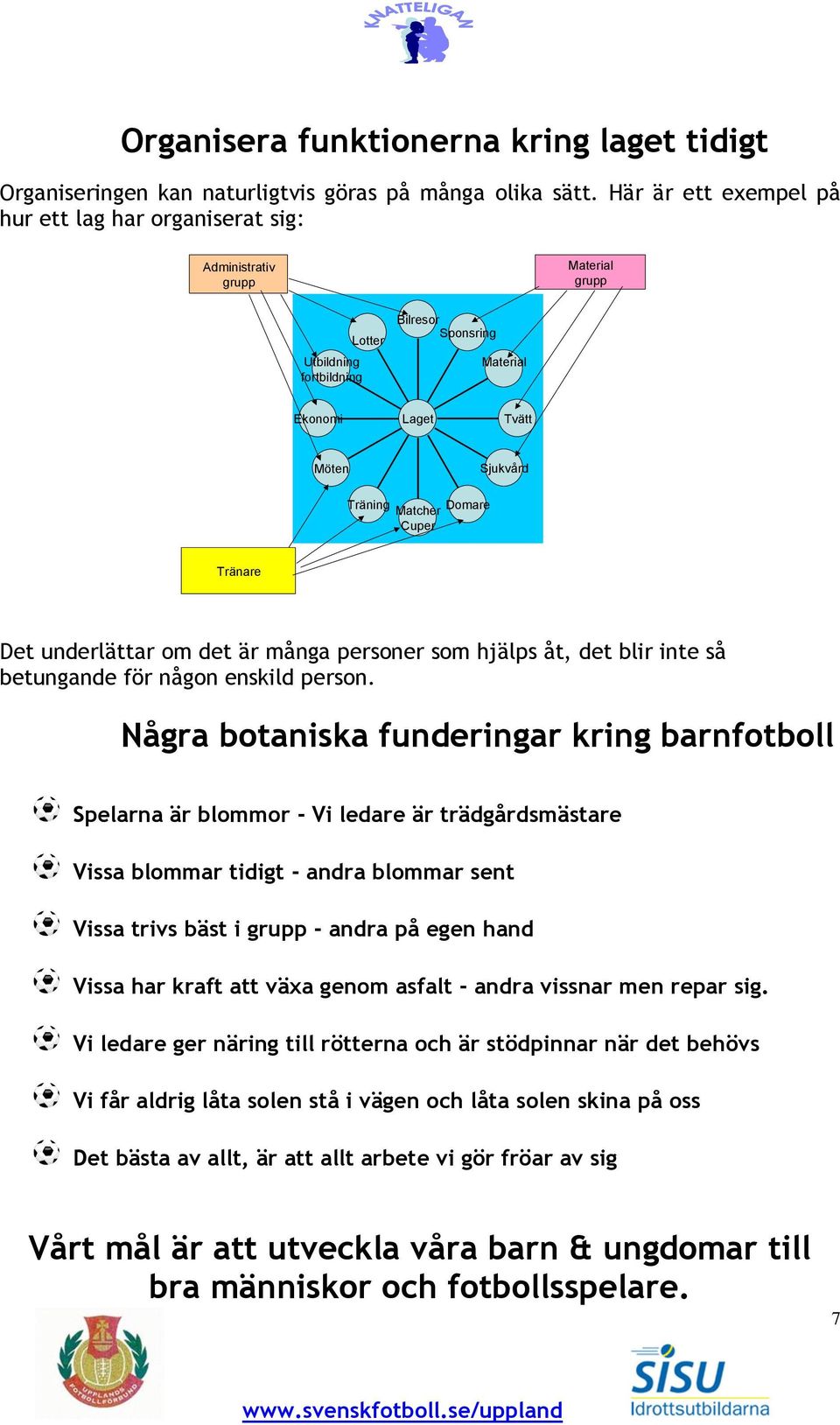 Cuper Domare Tränare Det underlättar om det är många personer som hjälps åt, det blir inte så betungande för någon enskild person.