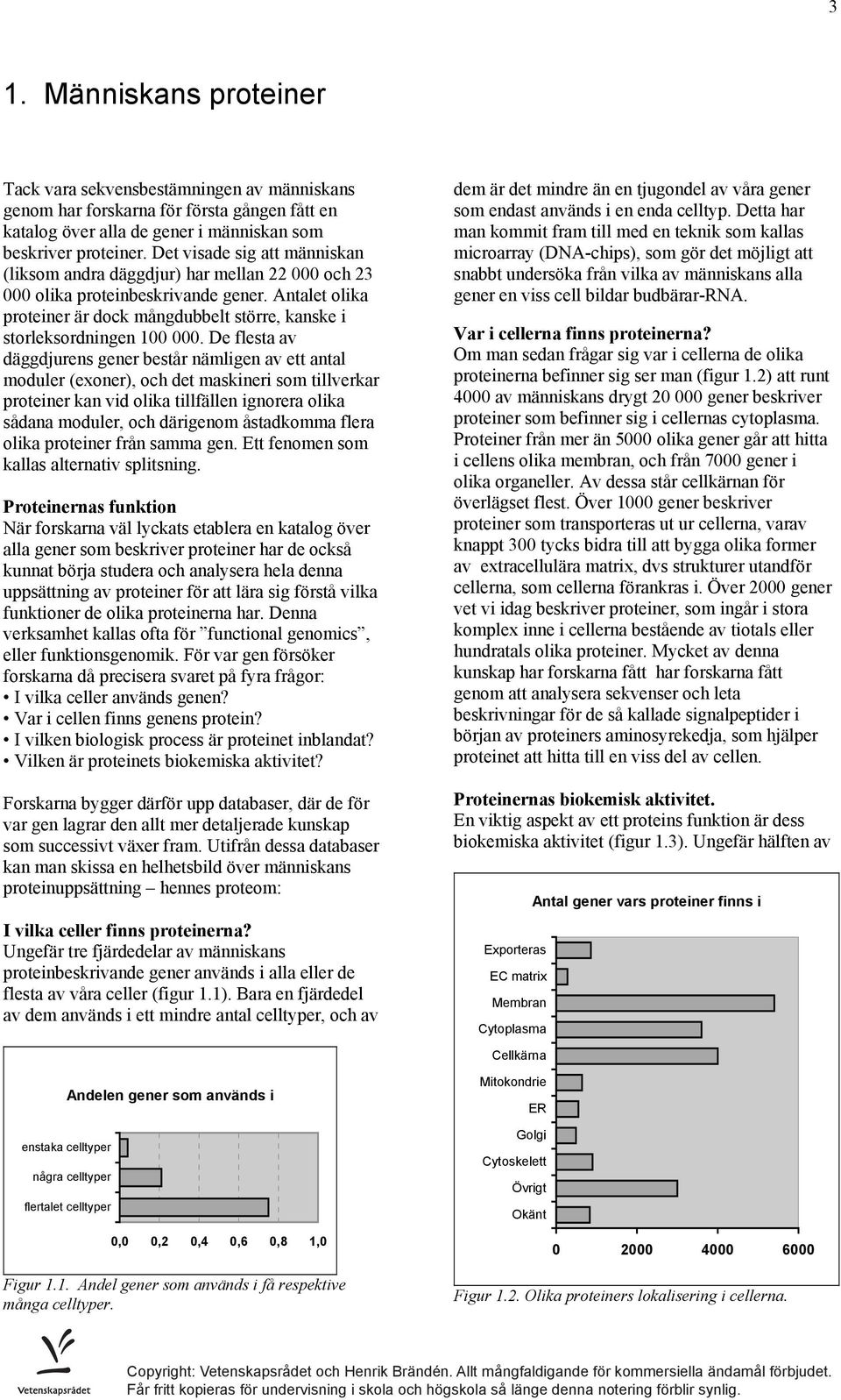 Antalet olika proteiner är dock mångdubbelt större, kanske i storleksordningen 100 000.