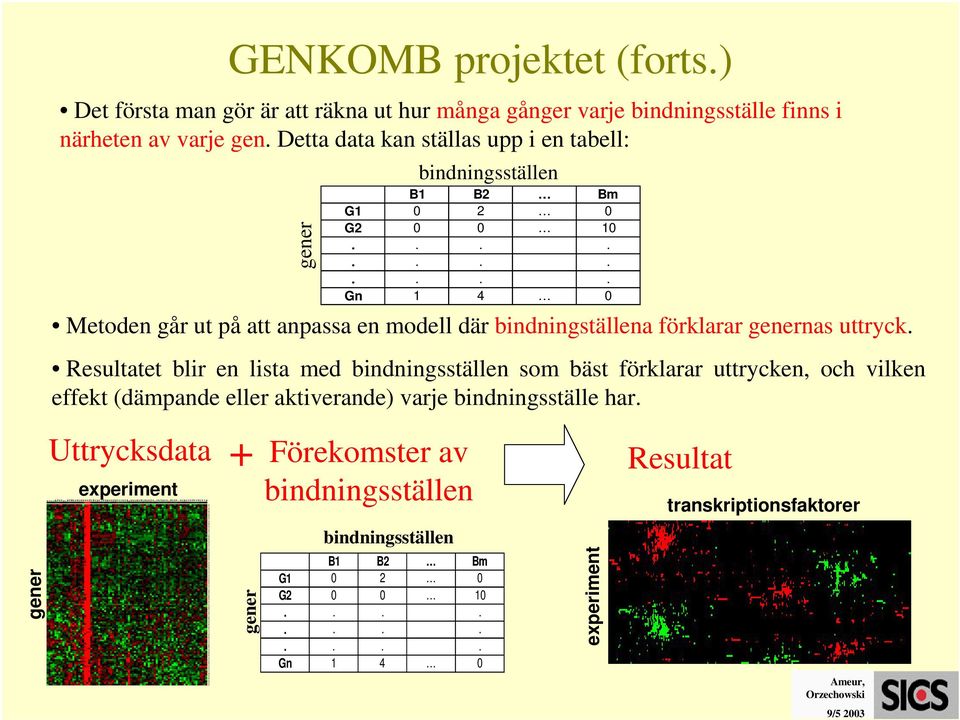 förklarar genernas uttryck.