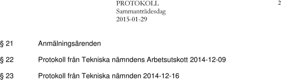 Arbetsutskott 2014-12-09 23