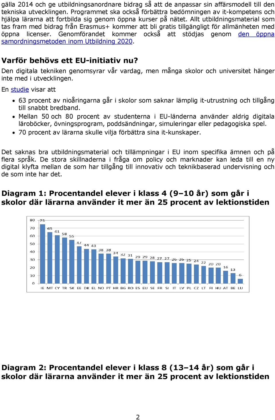 Allt utbildningsmaterial som tas fram med bidrag från Erasmus+ kommer att bli gratis tillgängligt för allmänheten med öppna licenser.