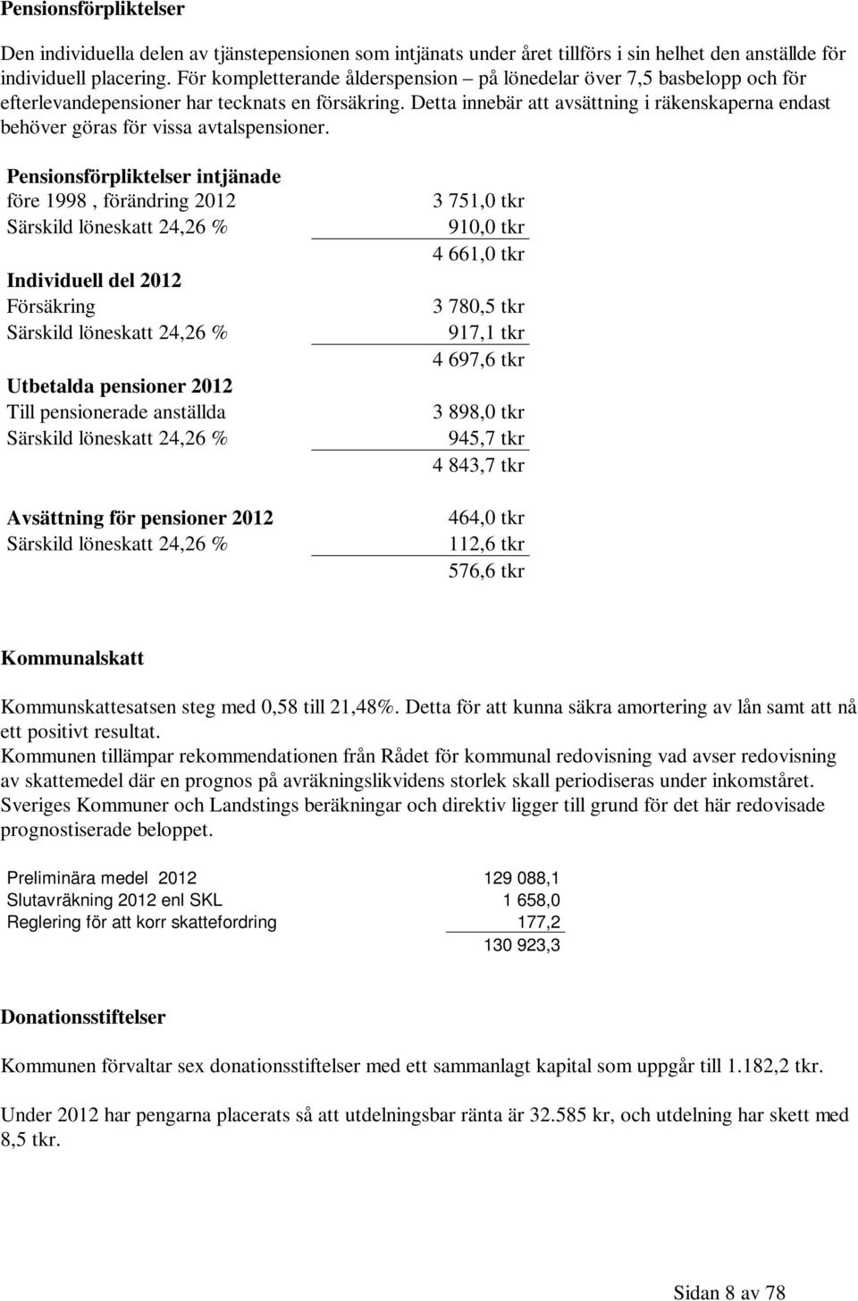 Detta innebär att avsättning i räkenskaperna endast behöver göras för vissa avtalspensioner.