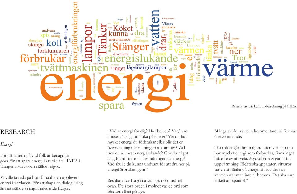 Var/ vad i huset får dig att tänka på energi? Vet du hur mycket energi du förbrukar eller blir det en överraskning när räkningarna kommer? Vad tror du är mest energislukande?