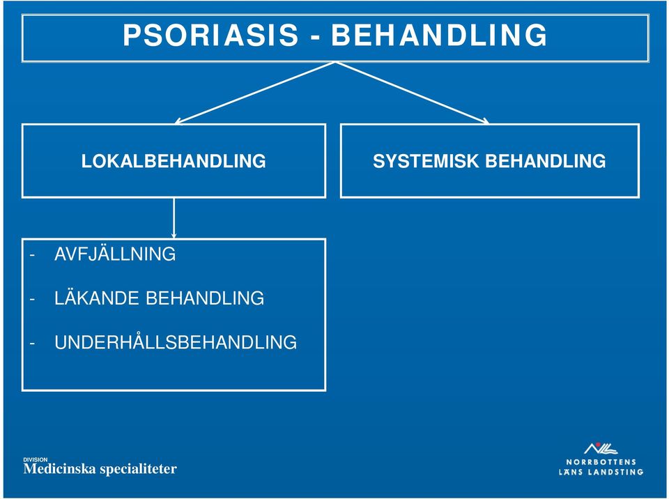 BEHANDLING - AVFJÄLLNING -