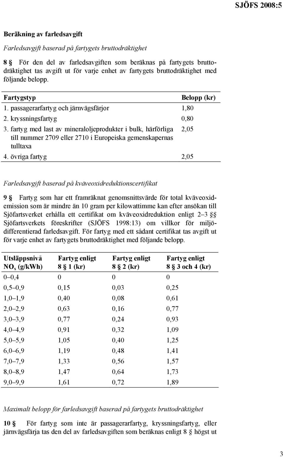 fartyg med last av mineraloljeprodukter i bulk, härförliga 2,05 till nummer 2709 eller 2710 i Europeiska gemenskapernas tulltaxa 4.