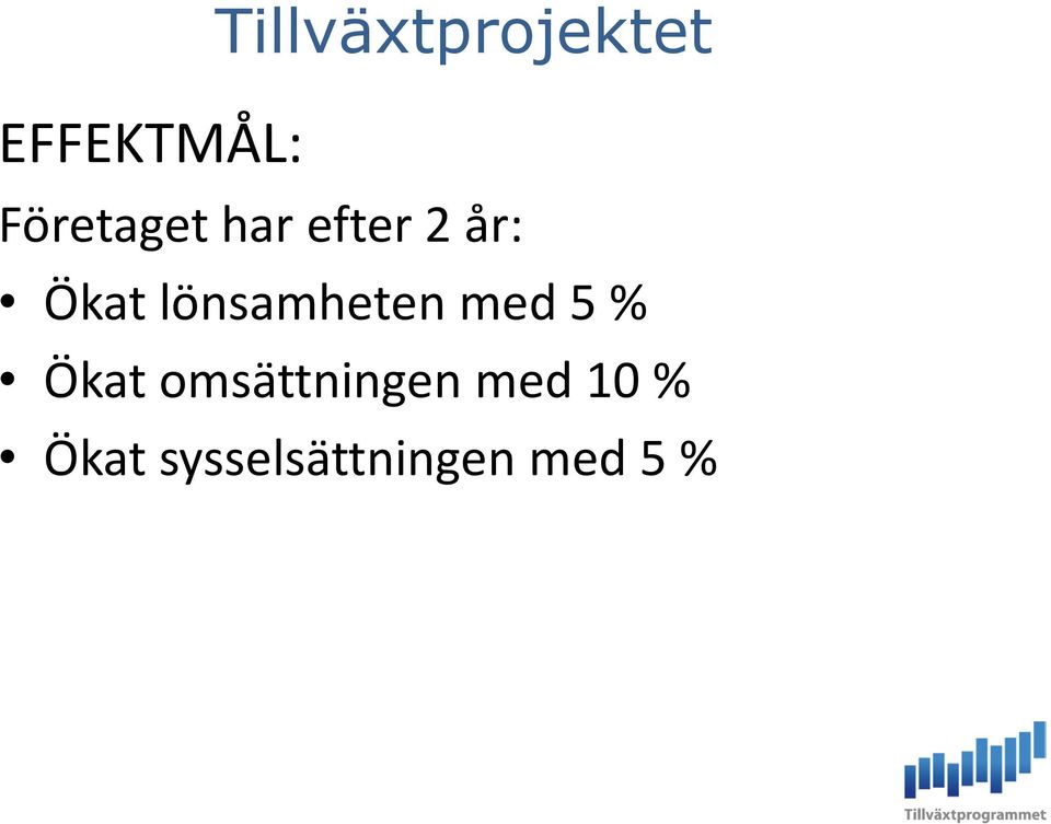 med 5 % Ökat omsättningen med