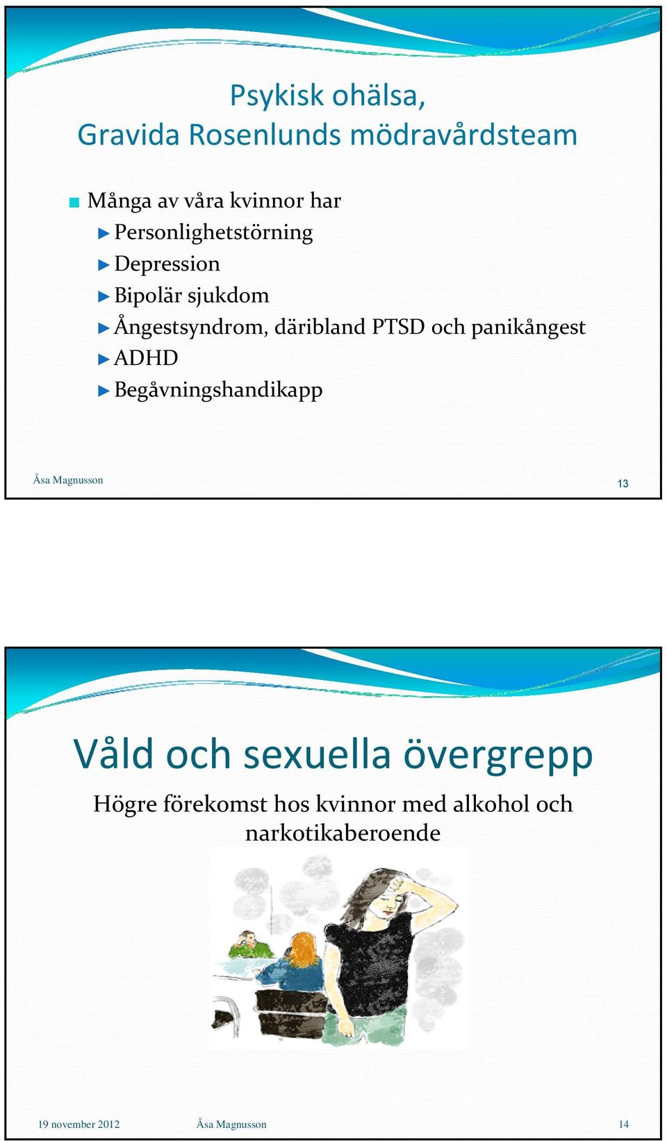 panikångest ADHD Begåvningshandikapp Åsa Magnusson 13 Våld och sexuella övergrepp