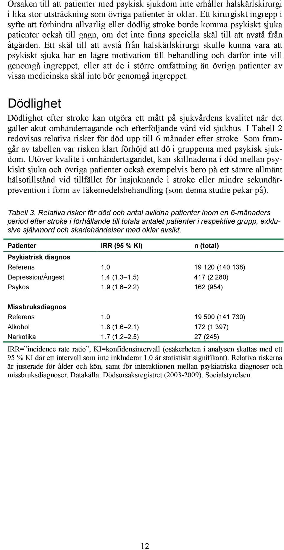 Ett skäl till att avstå från halskärlskirurgi skulle kunna vara att psykiskt sjuka har en lägre motivation till behandling och därför inte vill genomgå ingreppet, eller att de i större omfattning än