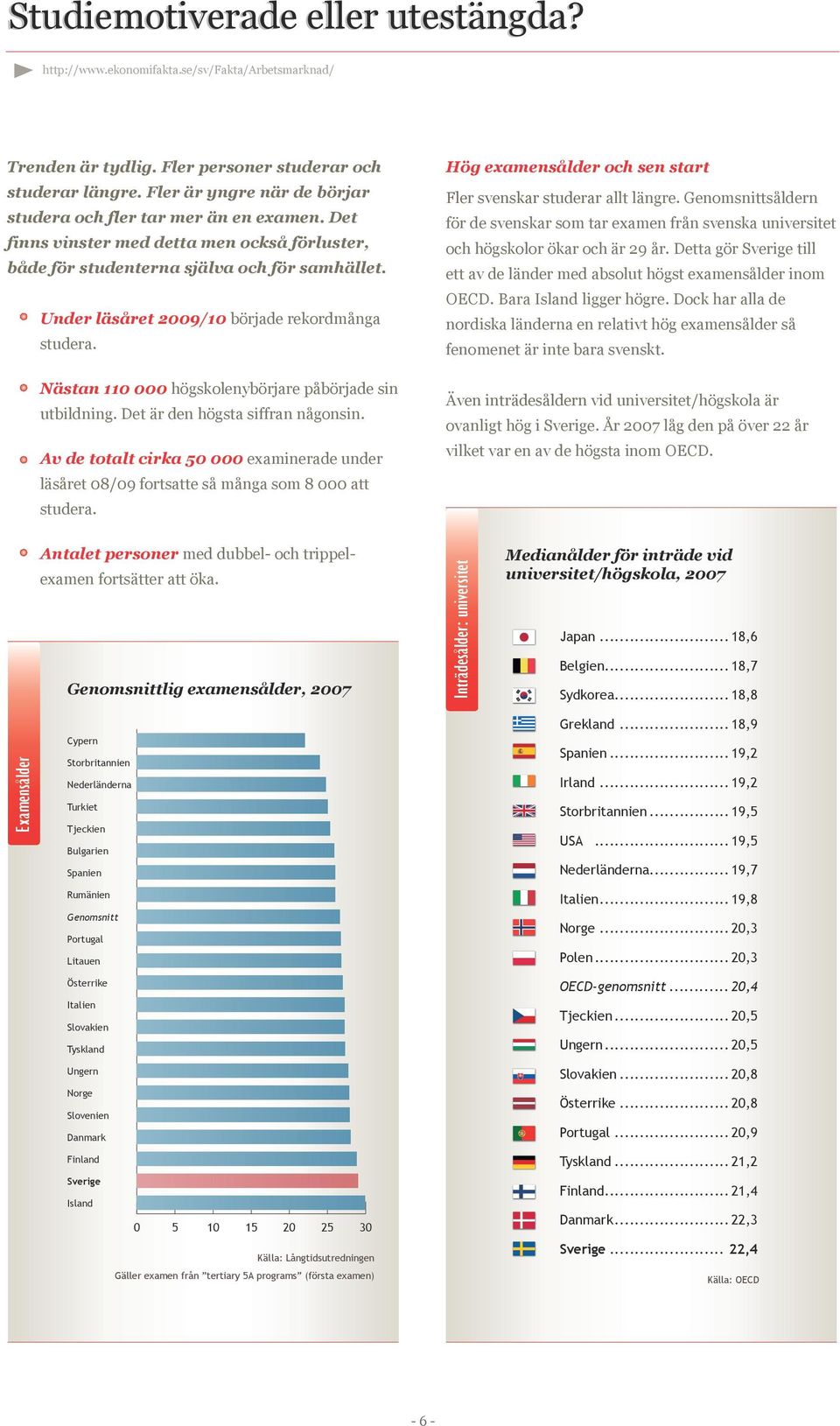 Det för de svenskar som tar examen från svenska unverstet fnns vnster med detta men också förluster, och högskolor ökar och är 29 år.