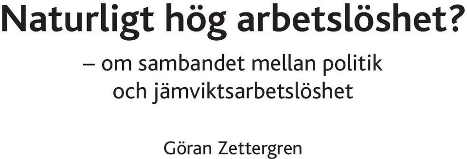 om sambandet mellan