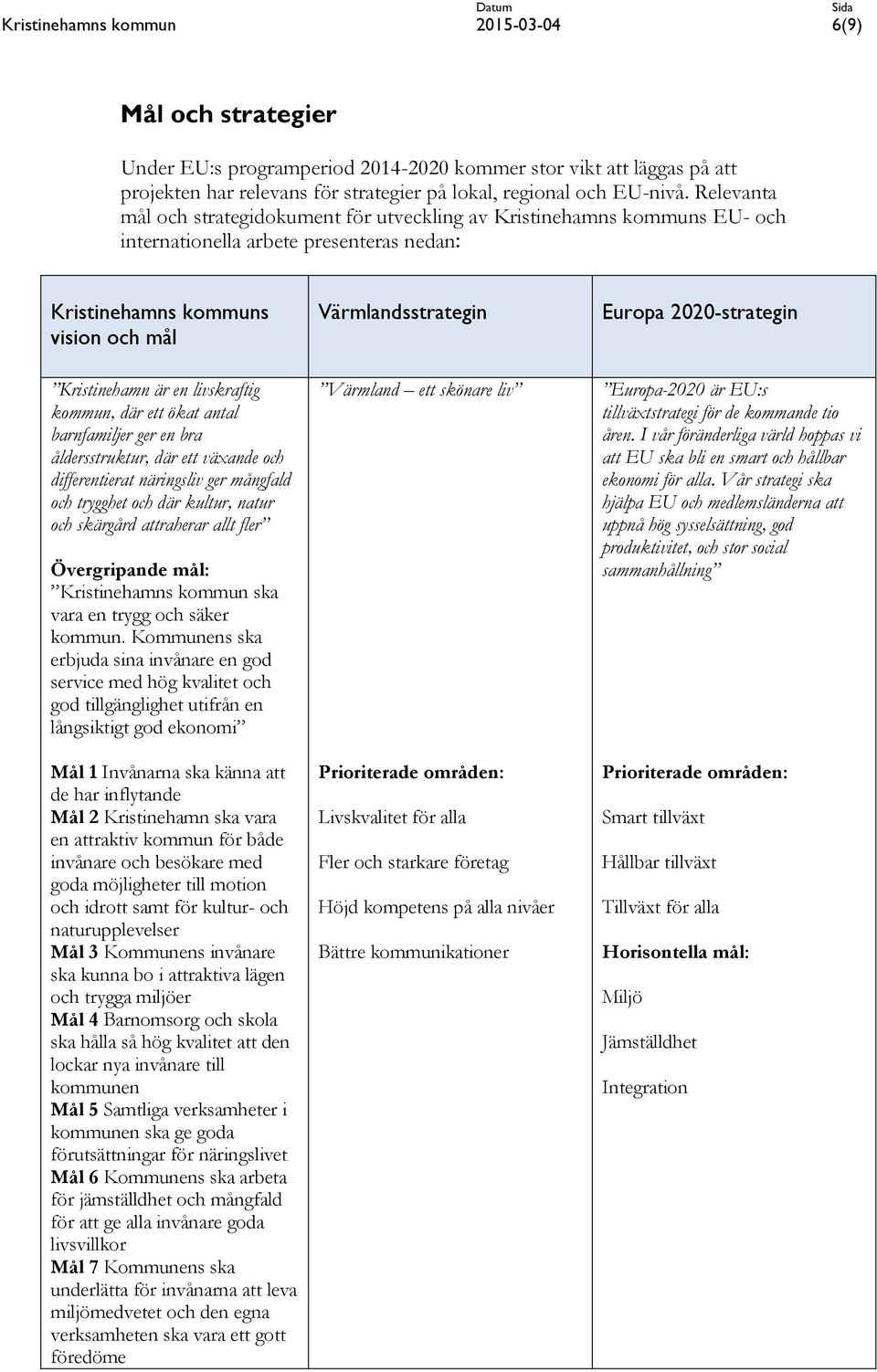 kommun, där ett ökat antal barnfamiljer ger en bra åldersstruktur, där ett växande och differentierat näringsliv ger mångfald och trygghet och där kultur, natur och skärgård attraherar allt fler