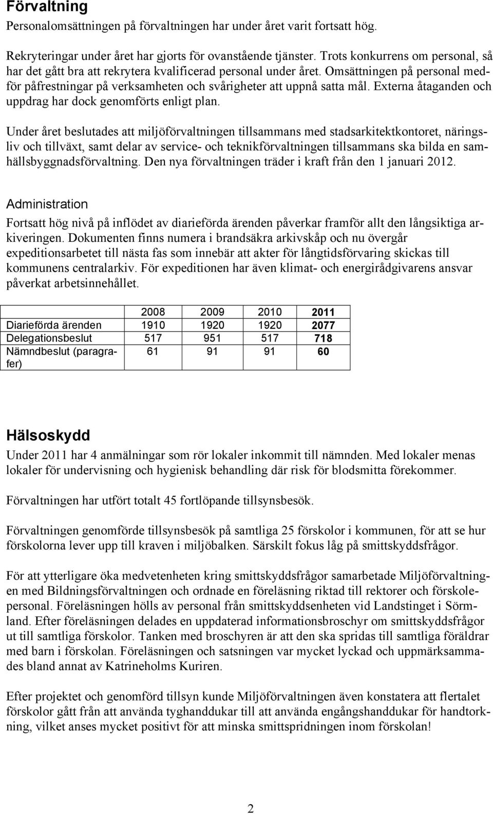 Externa åtaganden och uppdrag har dock genomfört enligt plan.