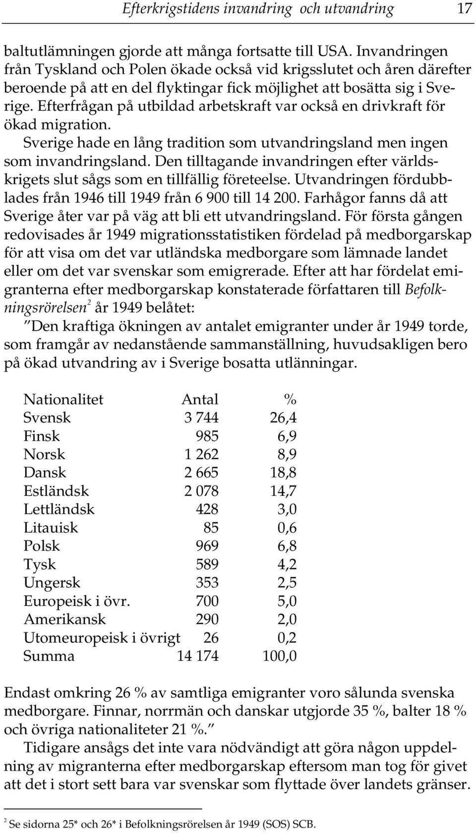 Efterfrågan på utbildad arbetskraft var också en drivkraft för ökad migration. Sverige hade en lång tradition som utvandringsland men ingen som invandringsland.