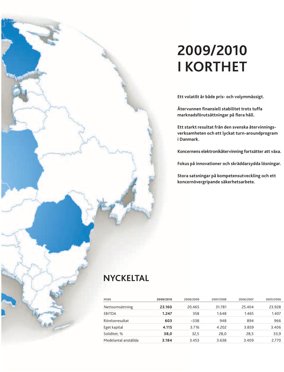 Fokus på innovationer och skräddarsydda lösningar. Stora satsningar på kompetensutveckling och ett koncernövergripande säkerhetsarbete.