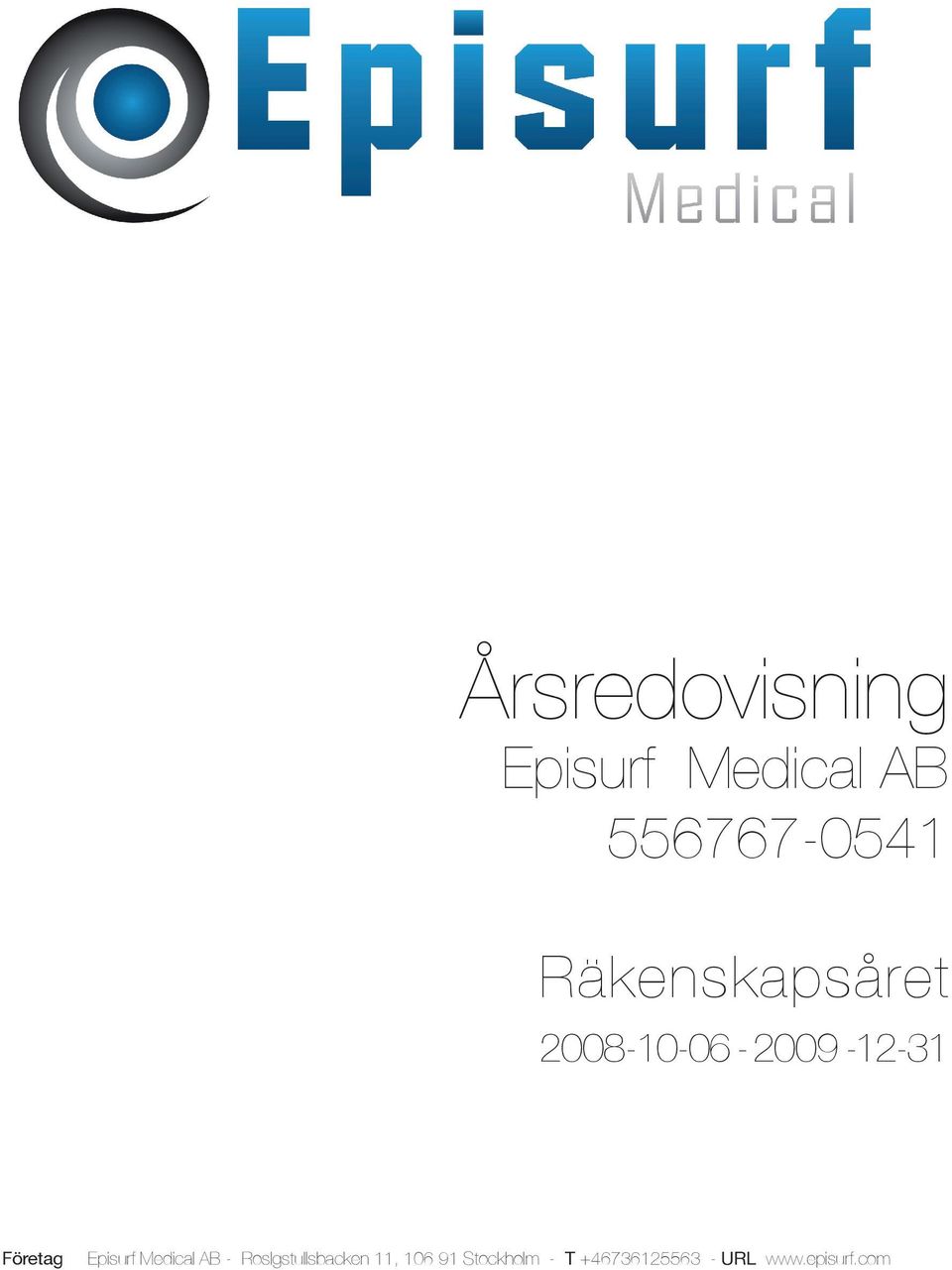 Episurf Medical AB - Roslgstullsbacken 11, 106