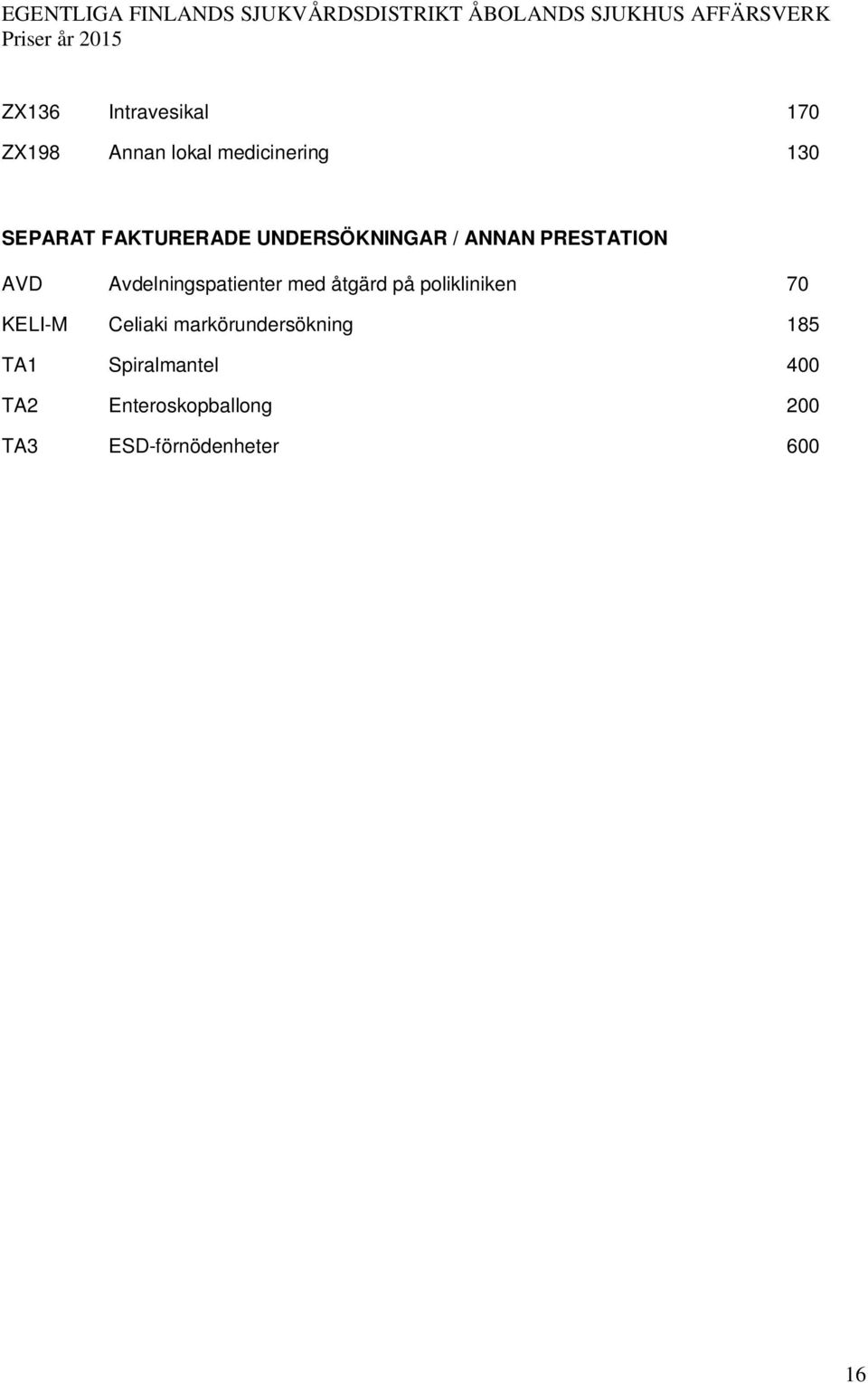 med åtgärd på polikliniken 70 KELI-M Celiaki markörundersökning 185