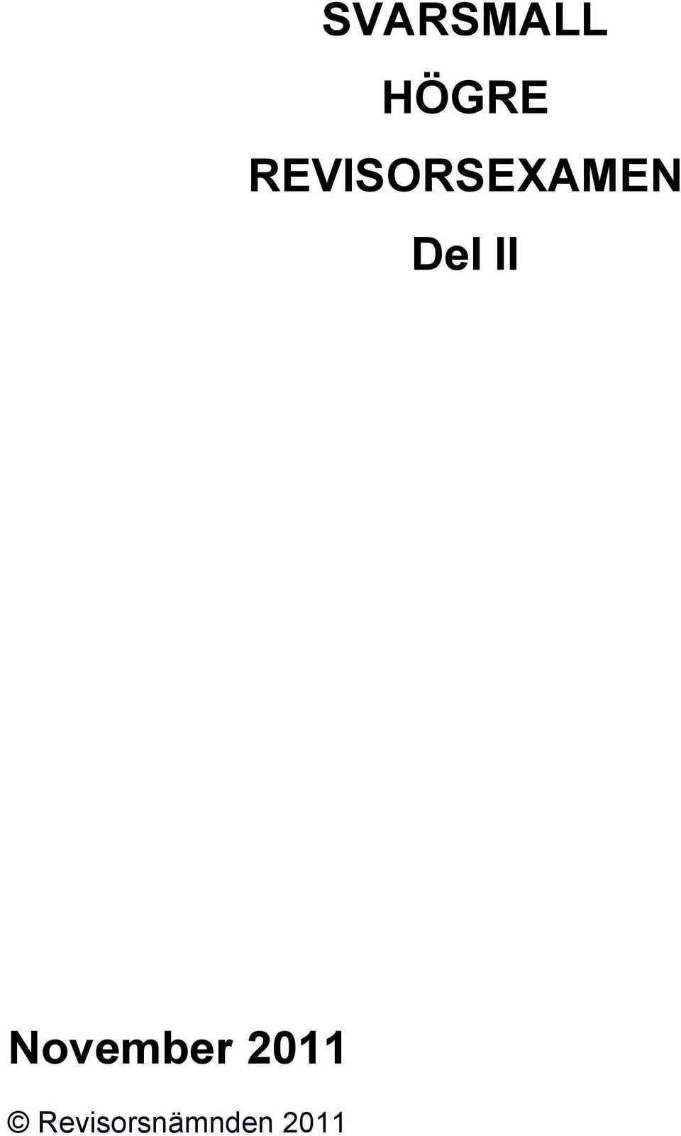 Del II November