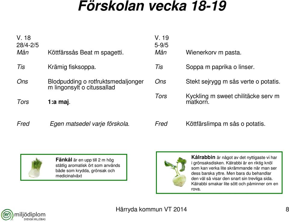 Köttfärslimpa m sås o Fänkål är en upp till 2 m hög ståtlig aromatisk ört som används både som krydda, grönsak och medicinalväxt Kålrabbin är något av det nyttigaste vi har i