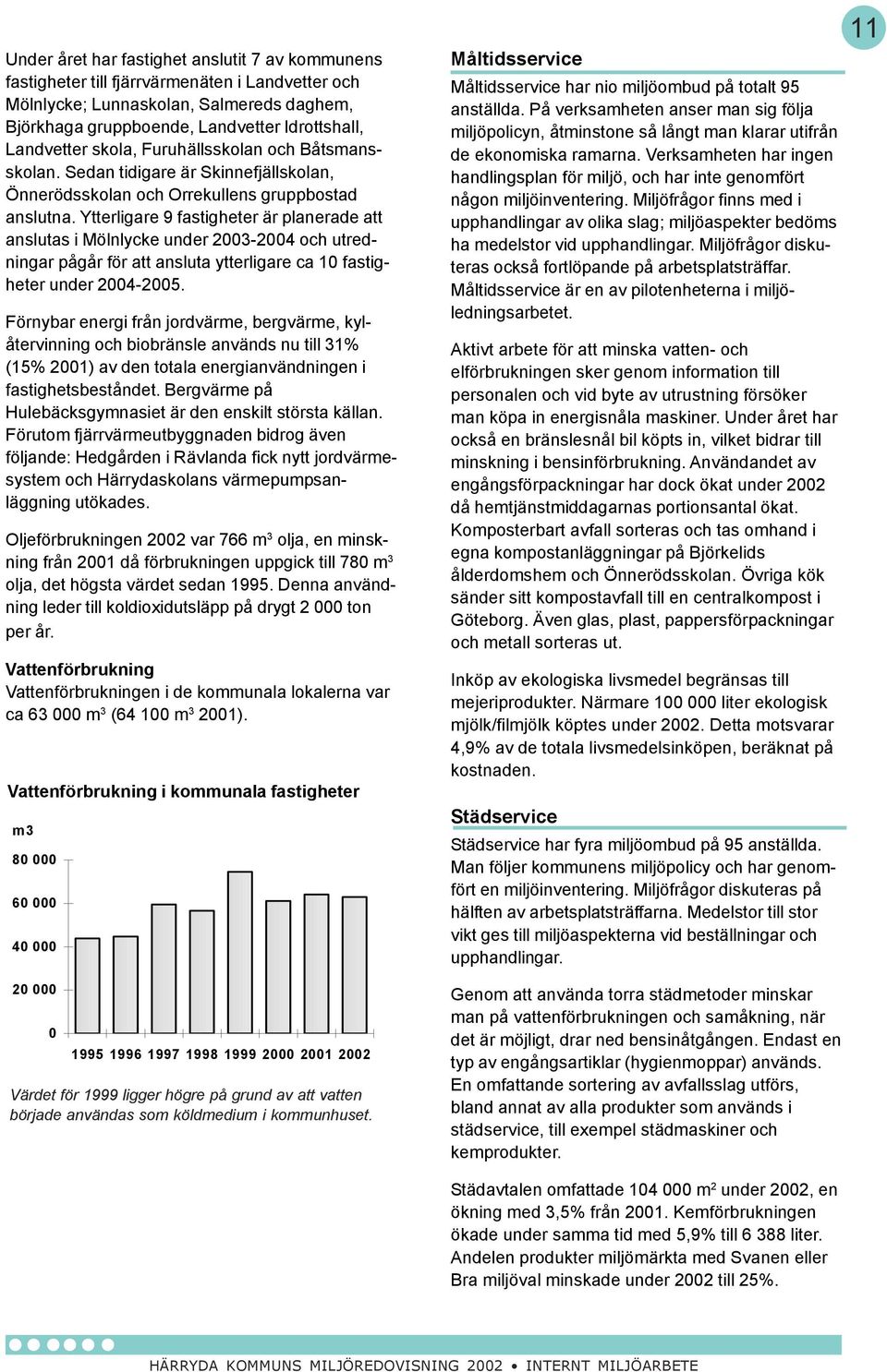 Ytterligare 9 fastigheter är planerade att anslutas i Mölnlycke under 2003-2004 och utredningar pågår för att ansluta ytterligare ca 10 fastigheter under 2004-2005.