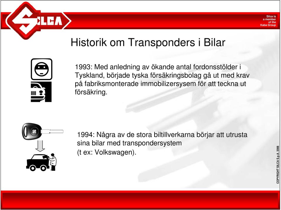 fabriksmonterade immobilizersysem för att teckna ut försäkring.