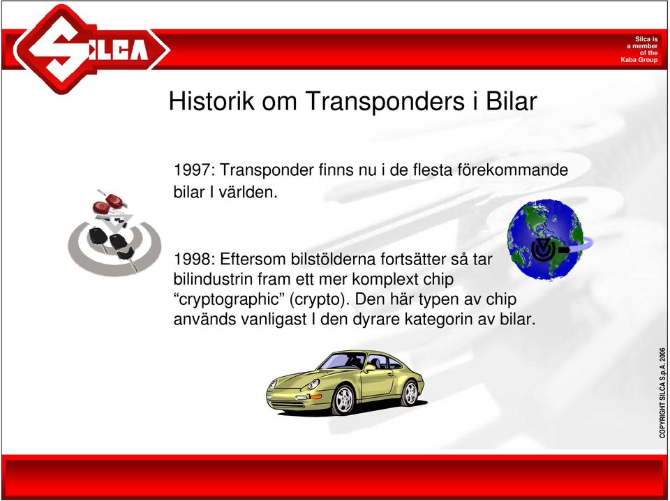 1998: Eftersom bilstölderna fortsätter så tar bilindustrin fram ett