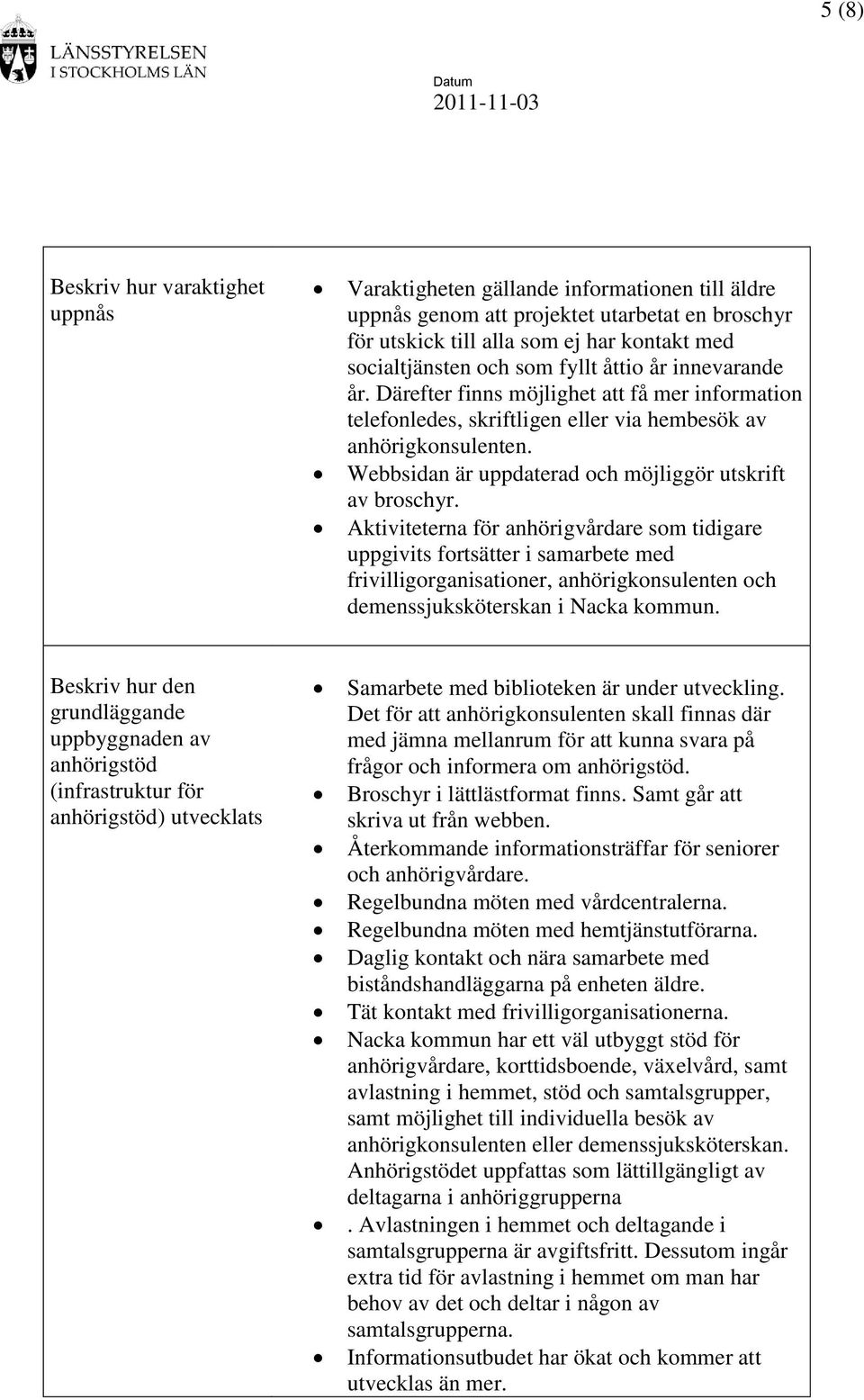 Webbsidan är uppdaterad och möjliggör utskrift av broschyr.