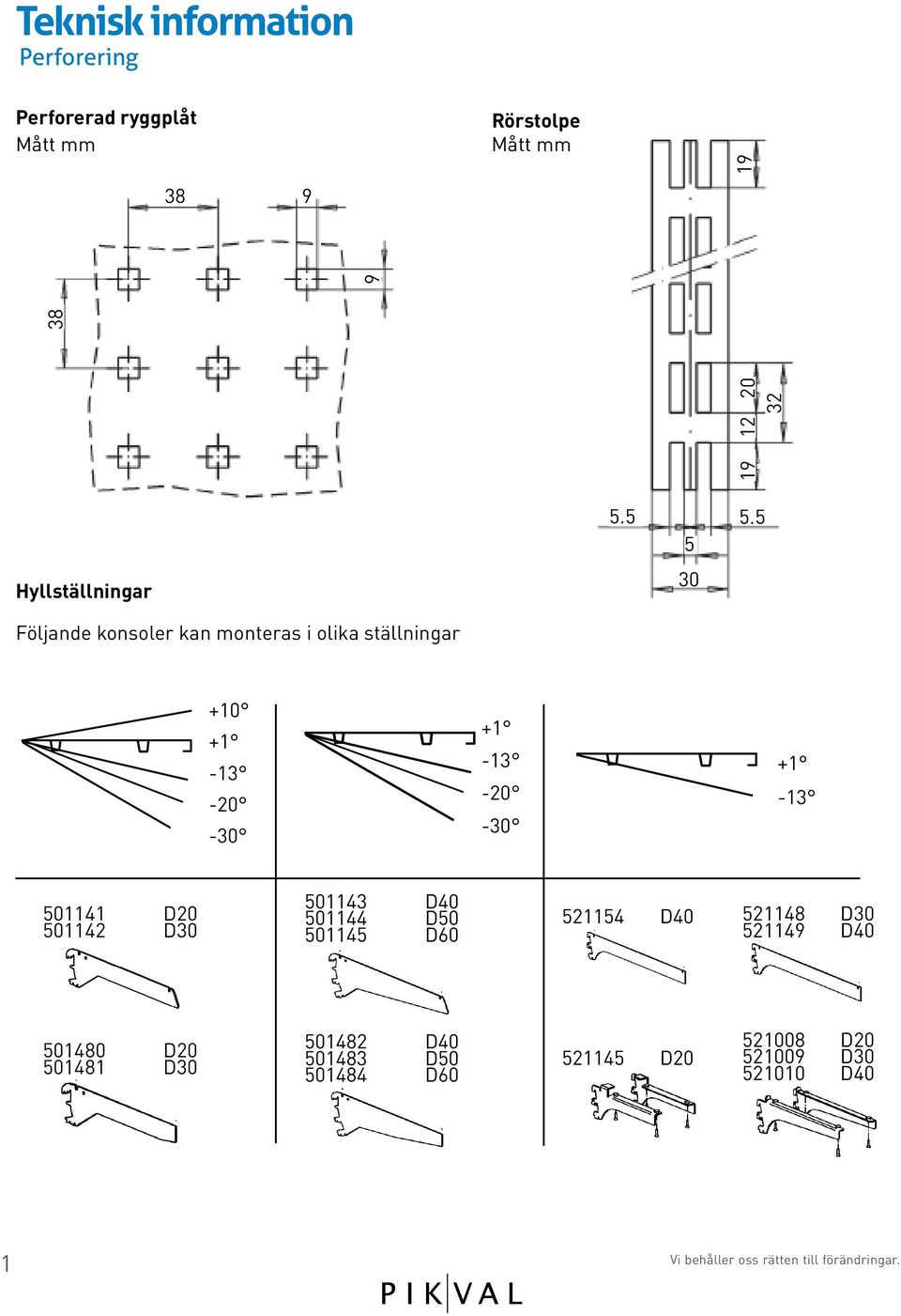 5 5 30 +10 +1-13 -20-30 +1-13 -20-30 +1-13 501141 D20 501142 D30 501143 D 501144 D50 501145 D60