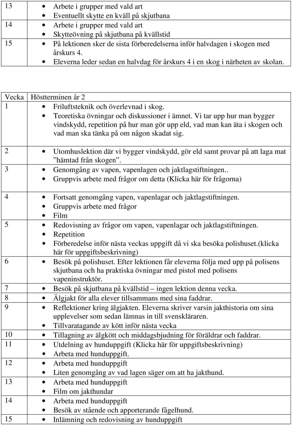 Teoretiska övningar och diskussioner i ämnet. Vi tar upp hur man bygger vindskydd, repetition på hur man gör upp eld, vad man kan äta i skogen och vad man ska tänka på om någon skadat sig.