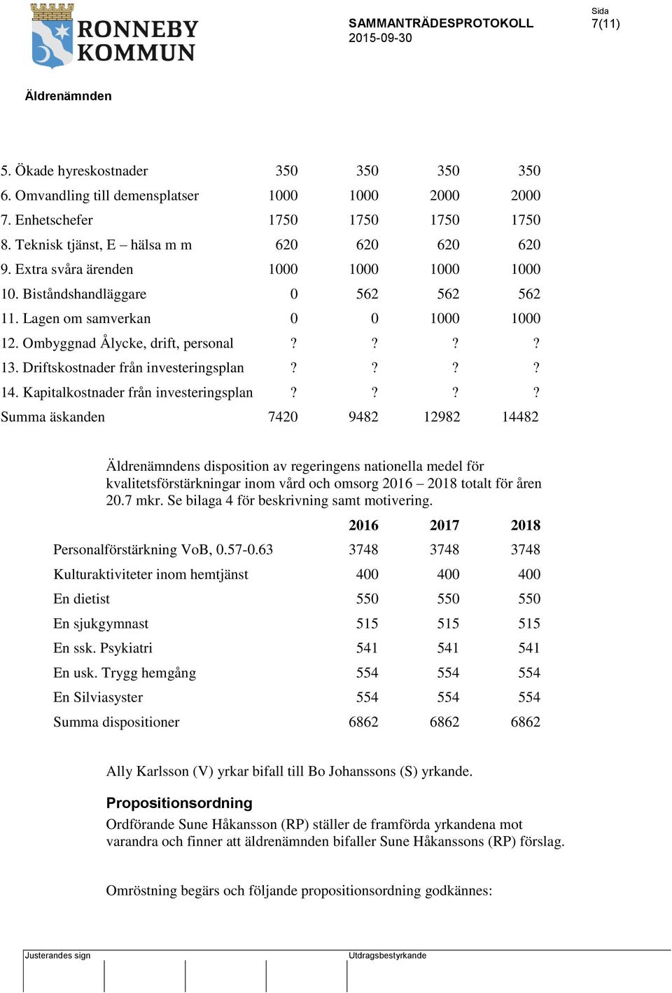 ??? 13. Driftskostnader från investeringsplan???? 14. Kapitalkostnader från investeringsplan?