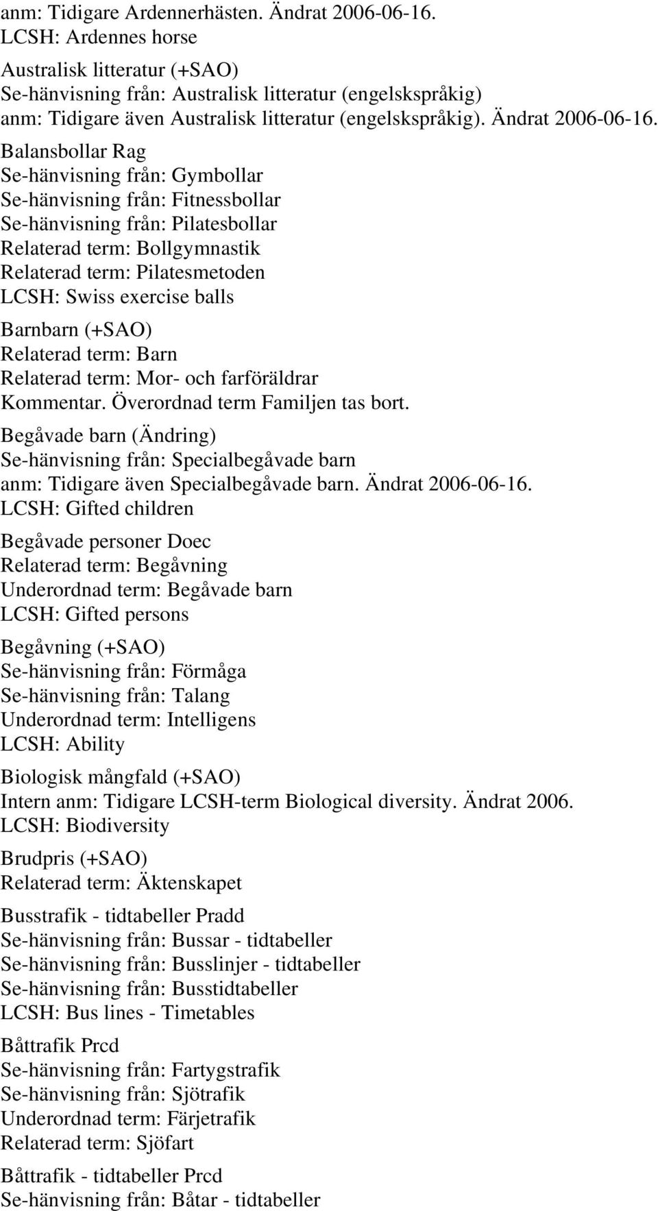 Balansbollar Rag Se-hänvisning från: Gymbollar Se-hänvisning från: Fitnessbollar Se-hänvisning från: Pilatesbollar Relaterad term: Bollgymnastik Relaterad term: Pilatesmetoden LCSH: Swiss exercise