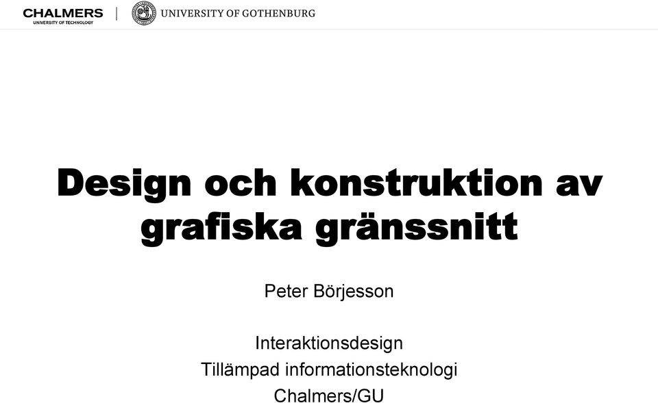 Börjesson Interaktionsdesign