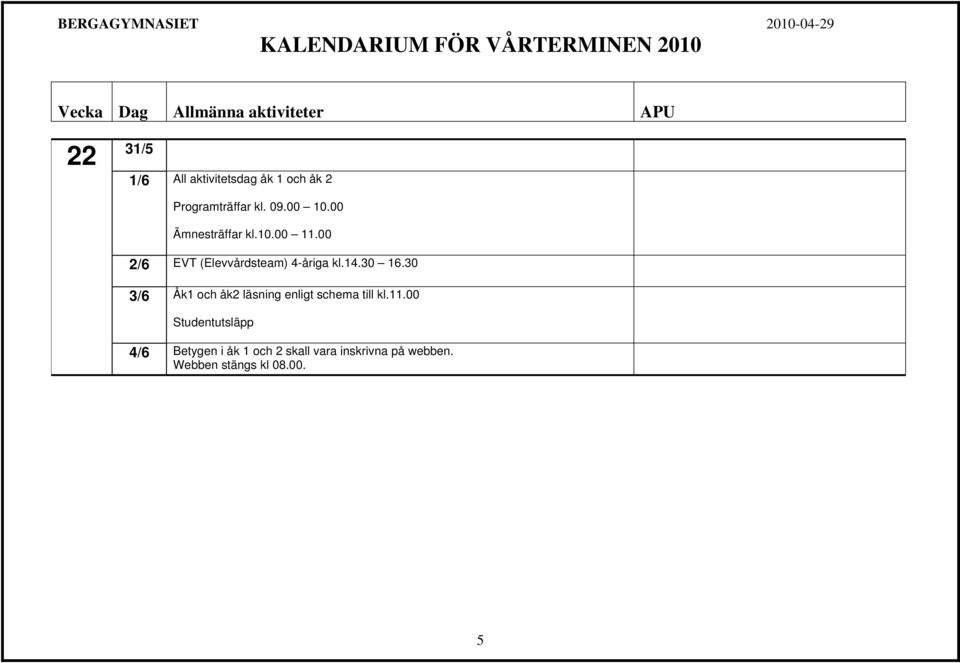 30 3/6 Åk1 och åk2 läsning enligt schema till kl.11.