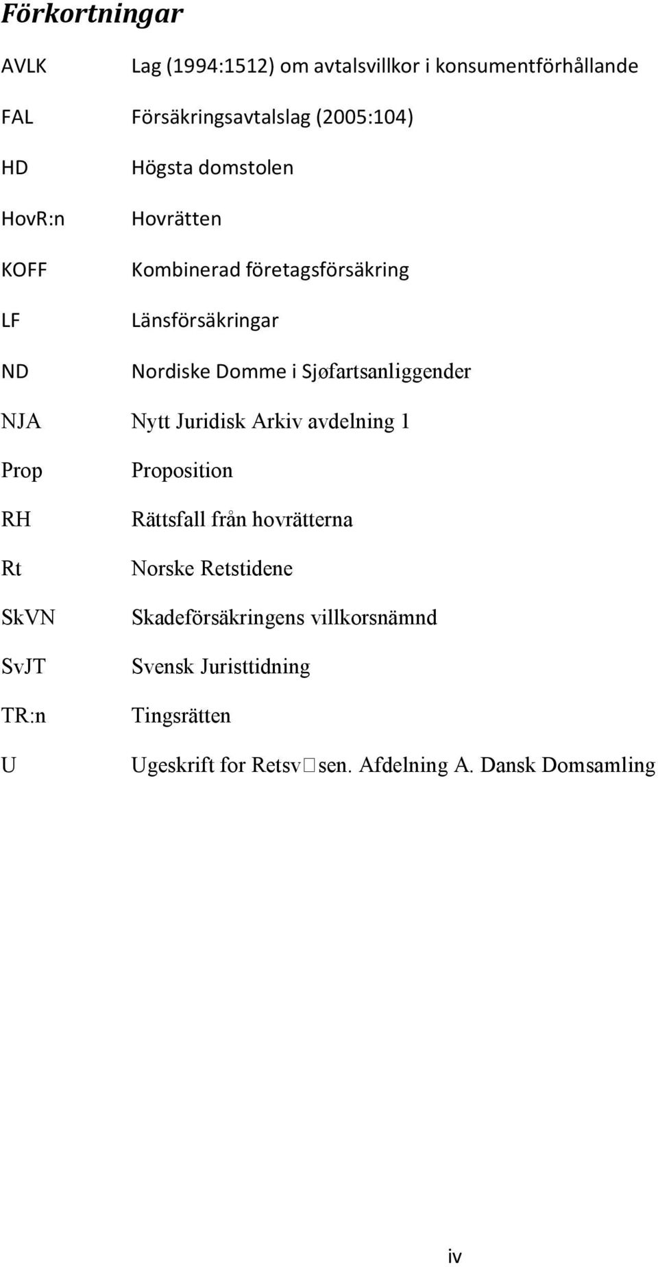 NJA Nytt Juridisk Arkiv avdelning 1 Prop RH Rt SkVN SvJT TR:n U Proposition Rättsfall från hovrätterna Norske Retstidene