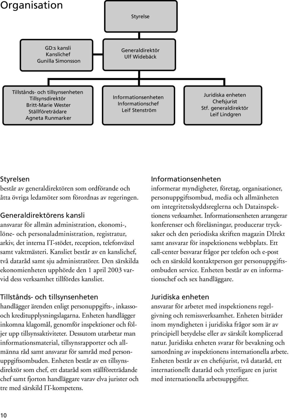 generaldirektör Leif Lindgren Styrelsen består av generaldirektören som ordförande och åtta övriga ledamöter som förordnas av regeringen.