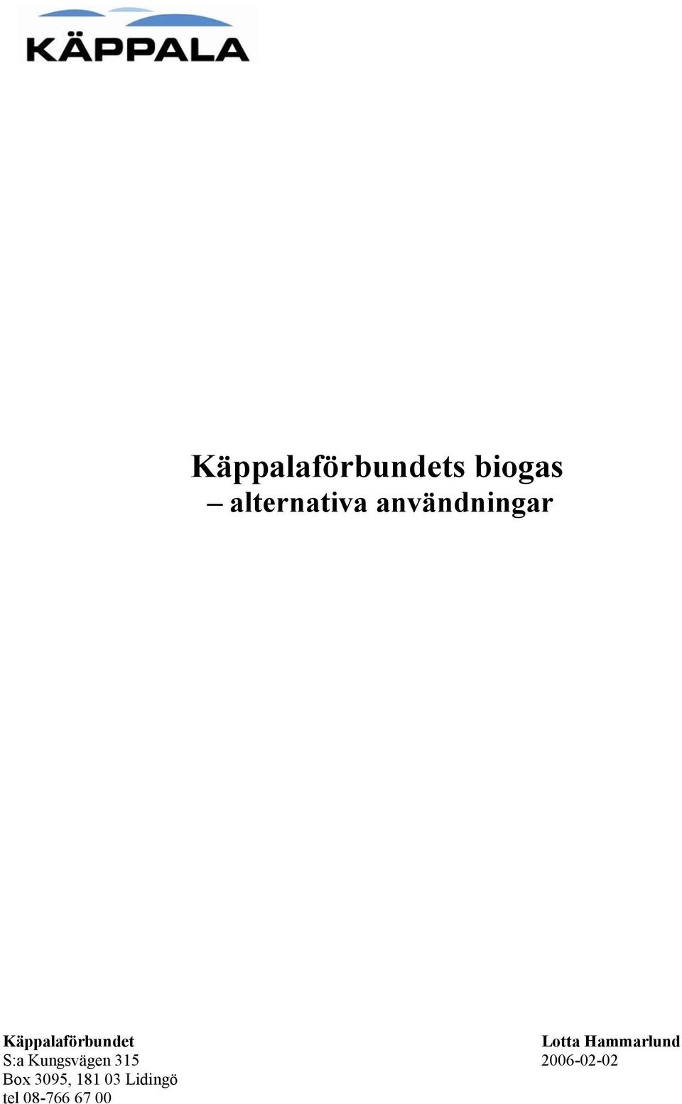 Käppalaförbundet S:a Kungsvägen