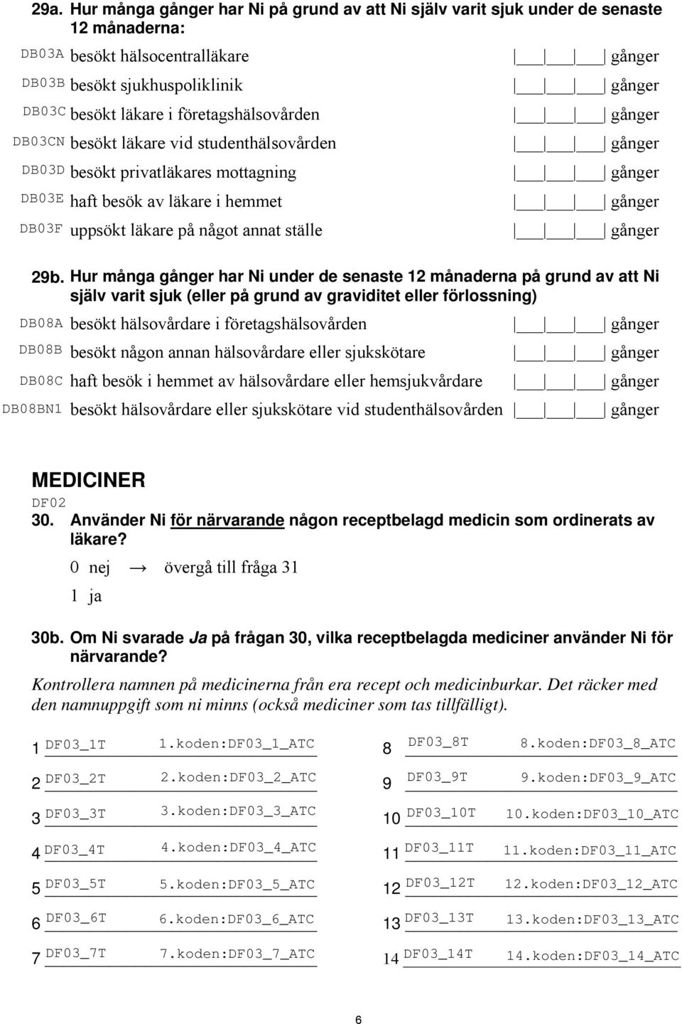 Hur många gånger har Ni under de senaste 12 månaderna på grund av att Ni själv varit sjuk (eller på grund av graviditet eller förlossning) besökt hälsovårdare i företagshälsovården gånger besökt