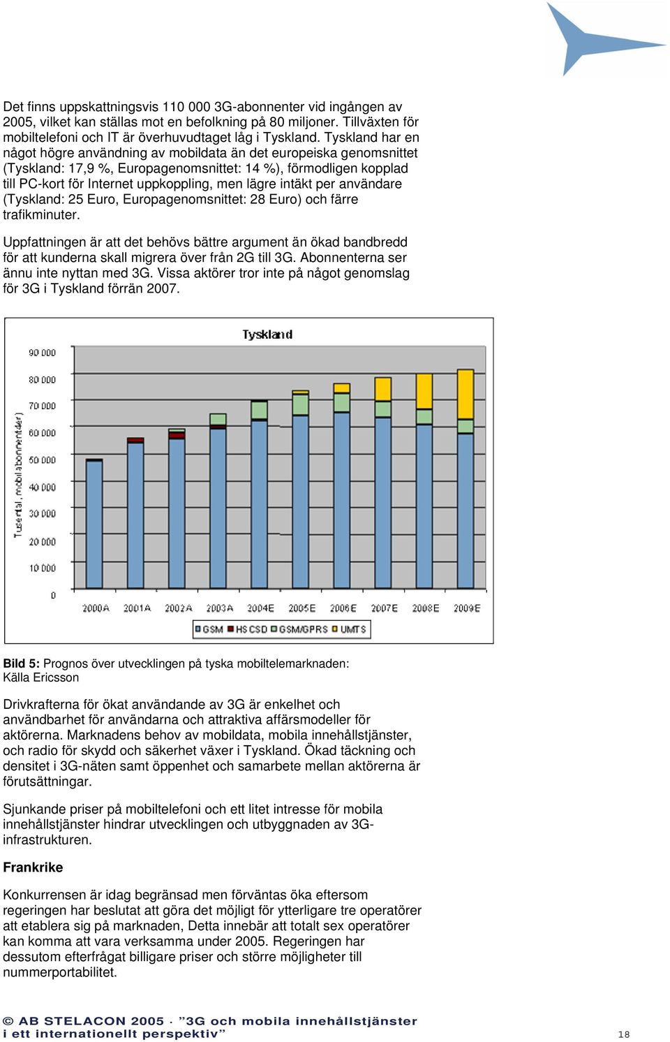 intäkt per användare (Tyskland: 25 Euro, Europagenomsnittet: 28 Euro) och färre trafikminuter.