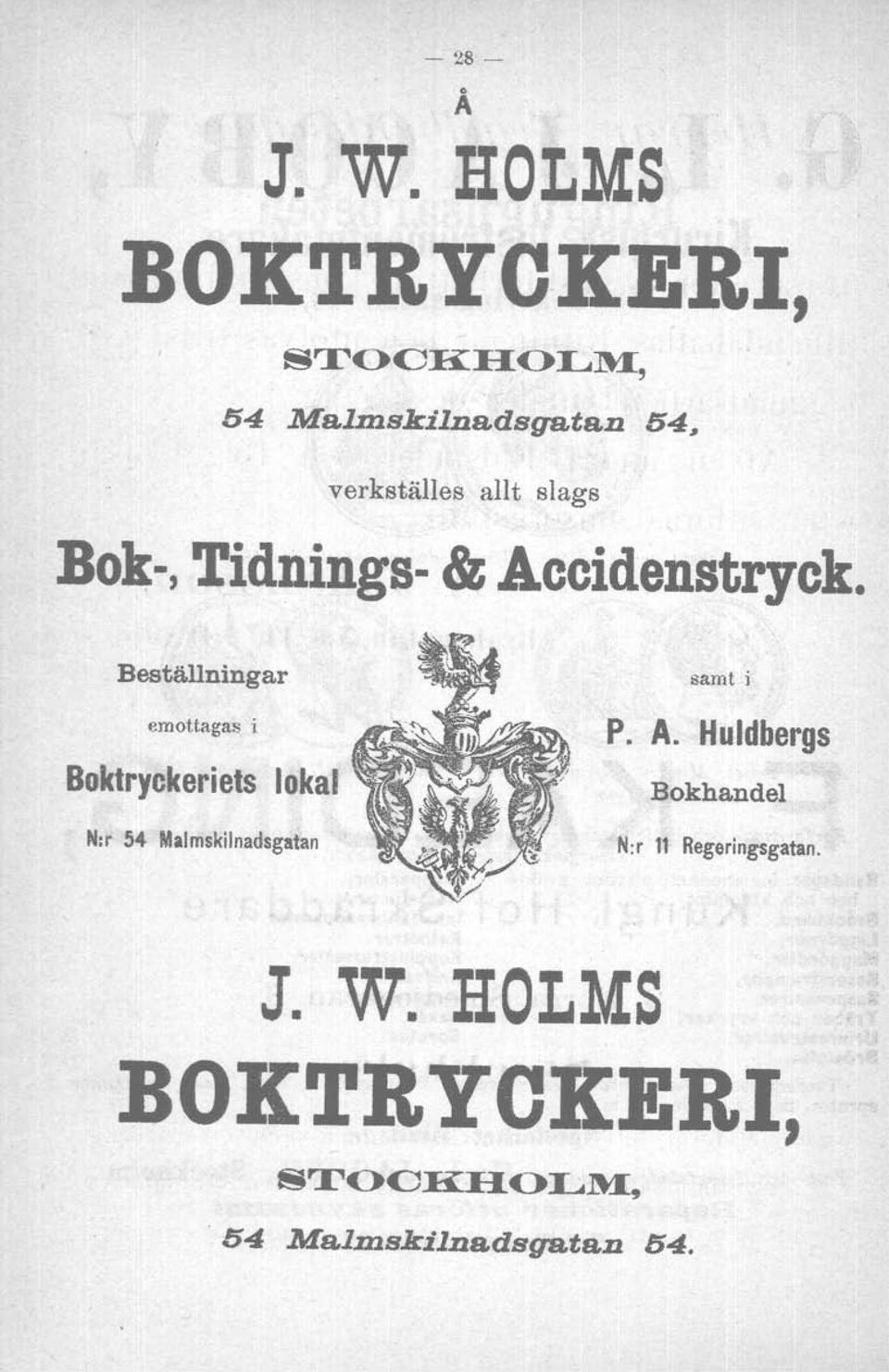 Bok-, Tidnings- & Accidenstryck.