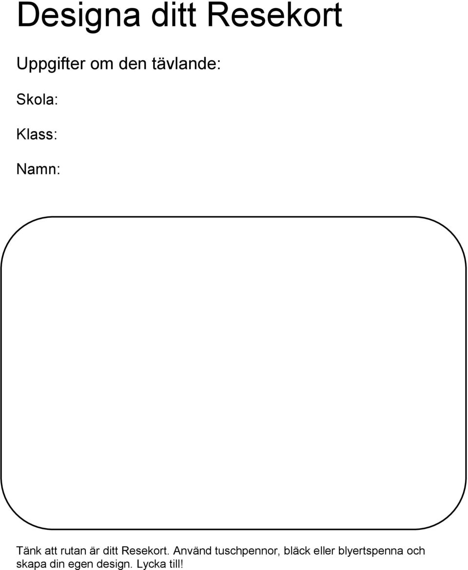 är ditt Resekort.