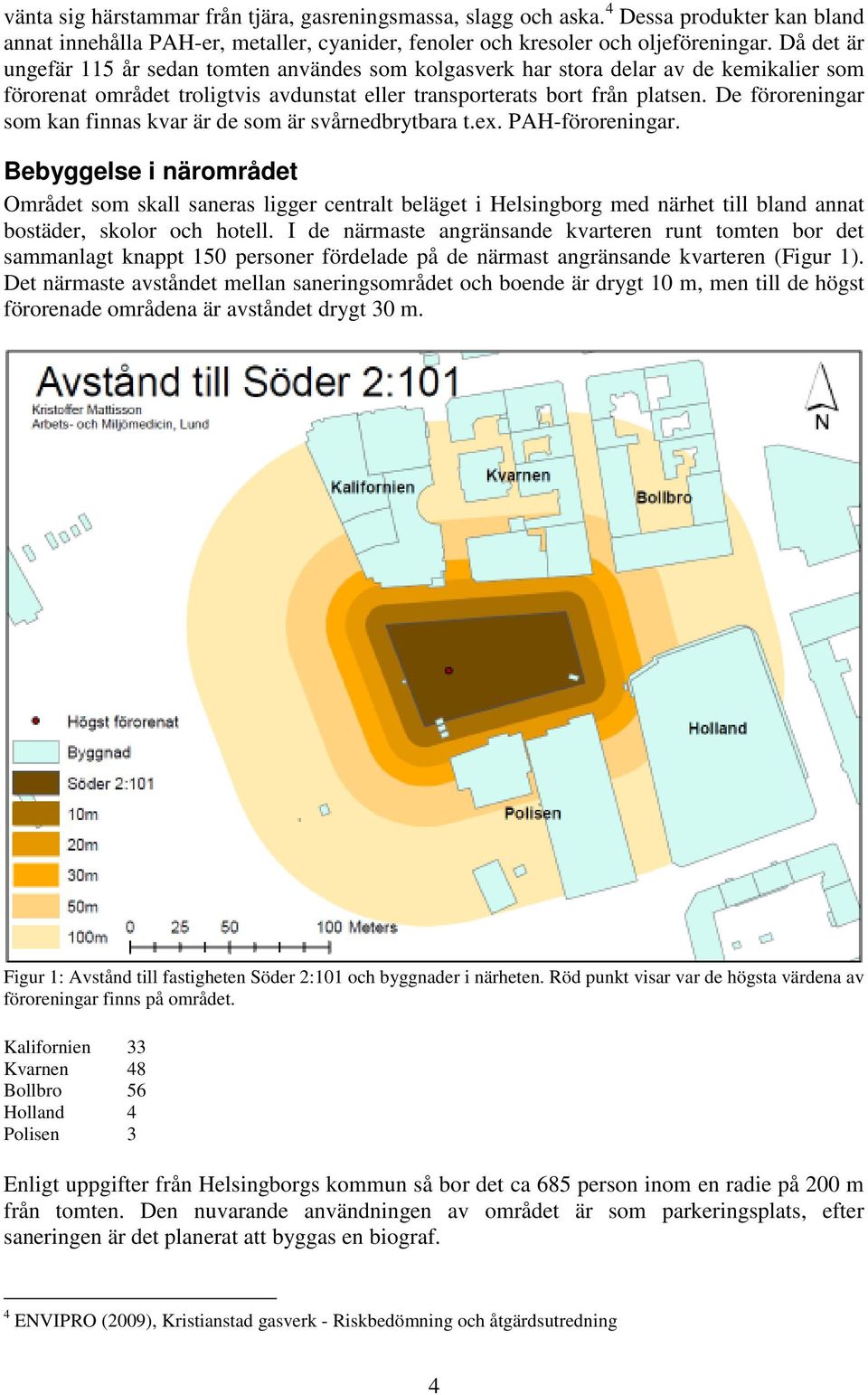 De föroreningar som kan finnas kvar är de som är svårnedbrytbara t.ex. PAH-föroreningar.