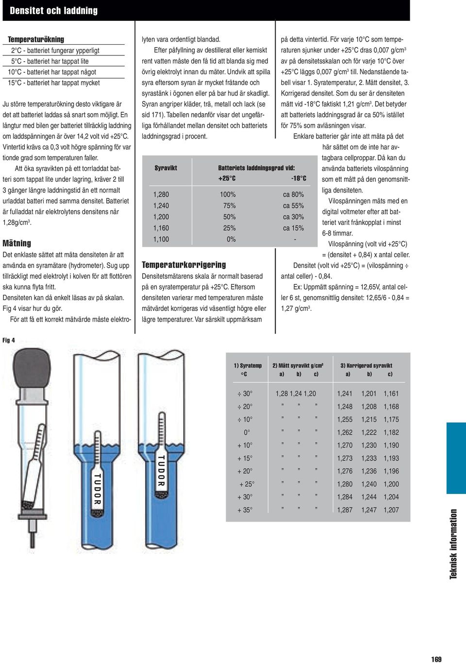 Vintertid krävs ca 0,3 volt högre spänning för var tionde grad som temperaturen faller.