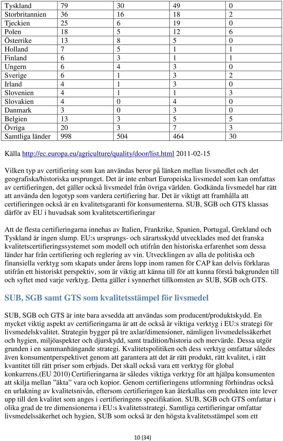 html 2011-02-15 Vilken typ av certifiering som kan användas beror på länken mellan livsmedlet och det geografiska/historiska ursprunget.