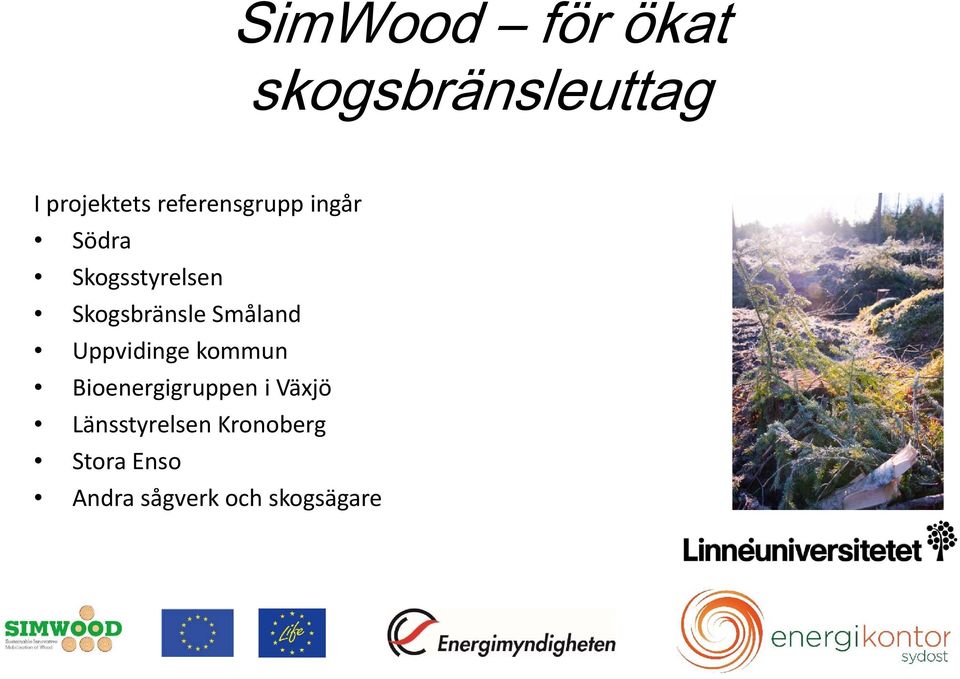 Småland Uppvidinge kommun Bioenergigruppen i Växjö