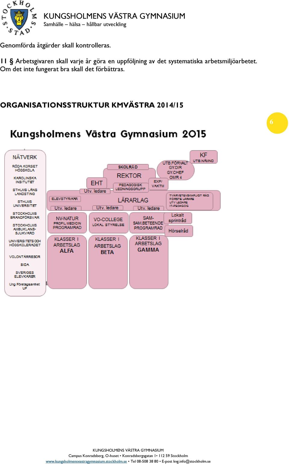 det systematiska arbetsmiljöarbetet.